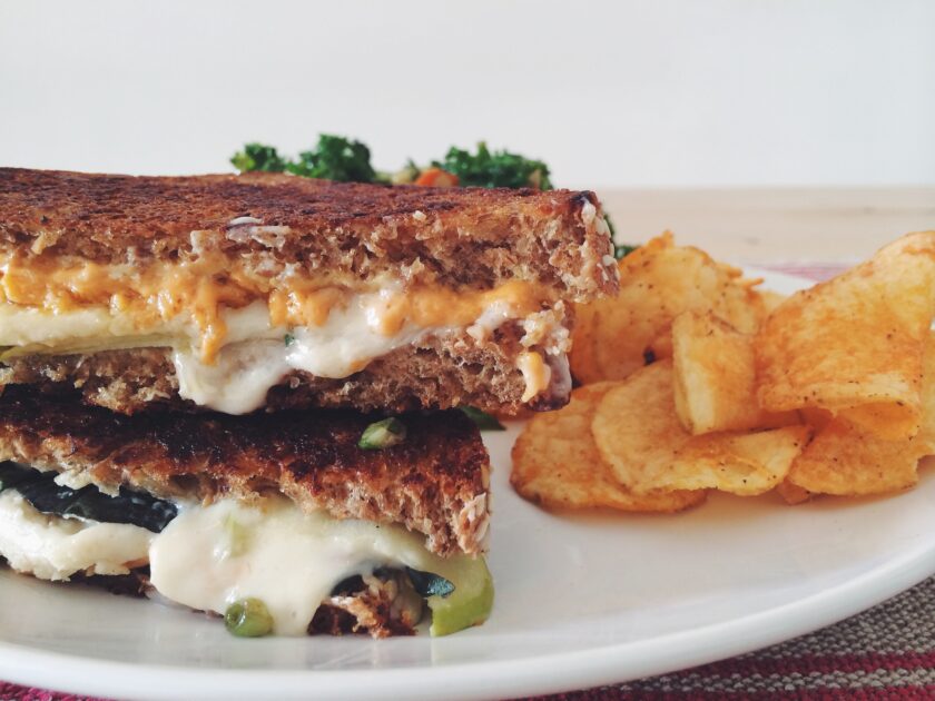 vegan jack and cheddar grilled cheese_hot for food