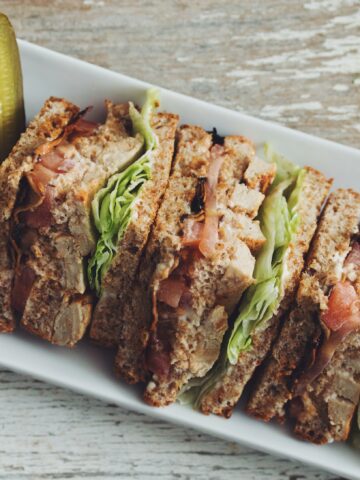 vegan clubhouse sandwich_hot for food