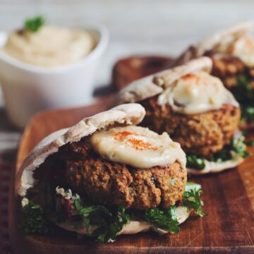 vegan mushroom falafel sliders