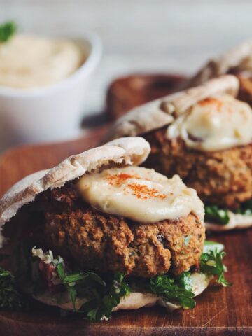 vegan mushroom falafel sliders