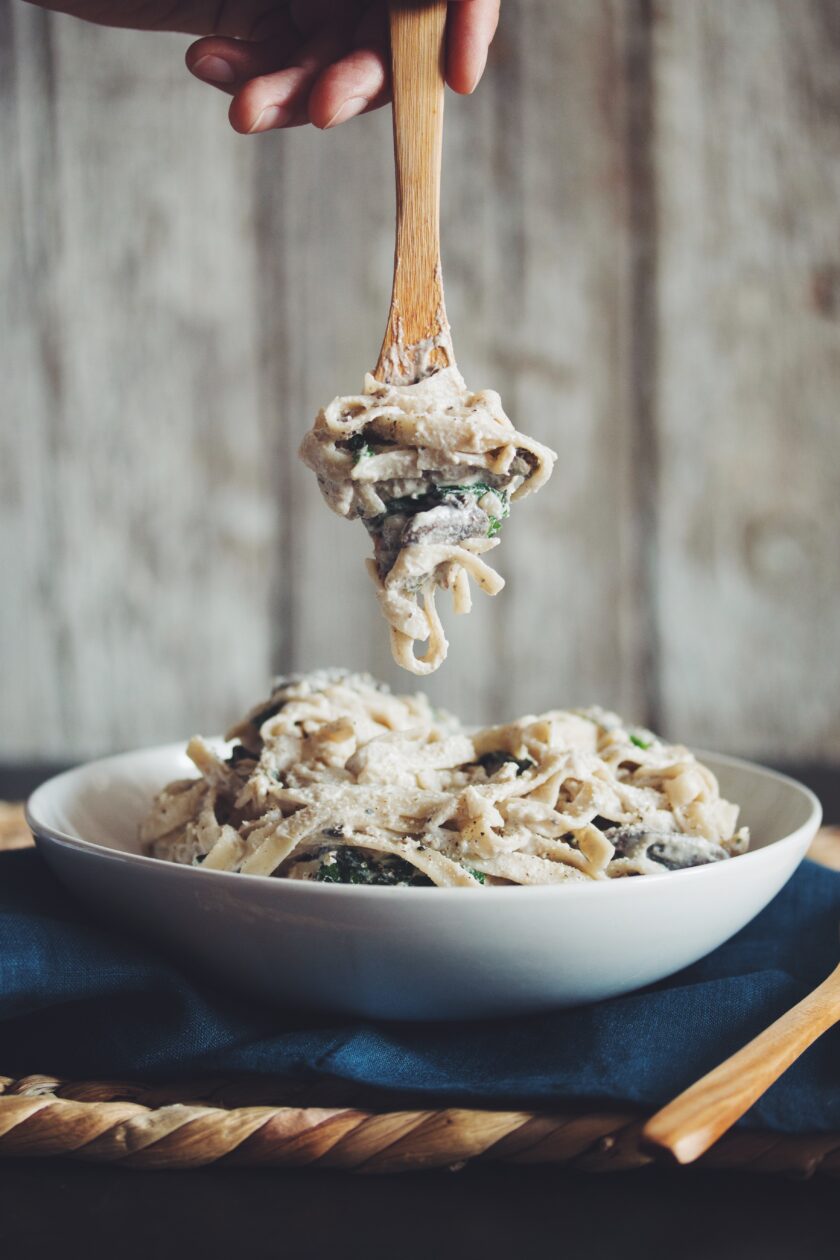 vegan mushroom fettuccine alfredo recipe