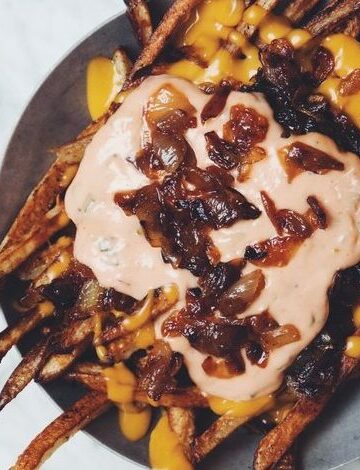 vegan animal style fries (in-n-out burger copy cat)_hot for food