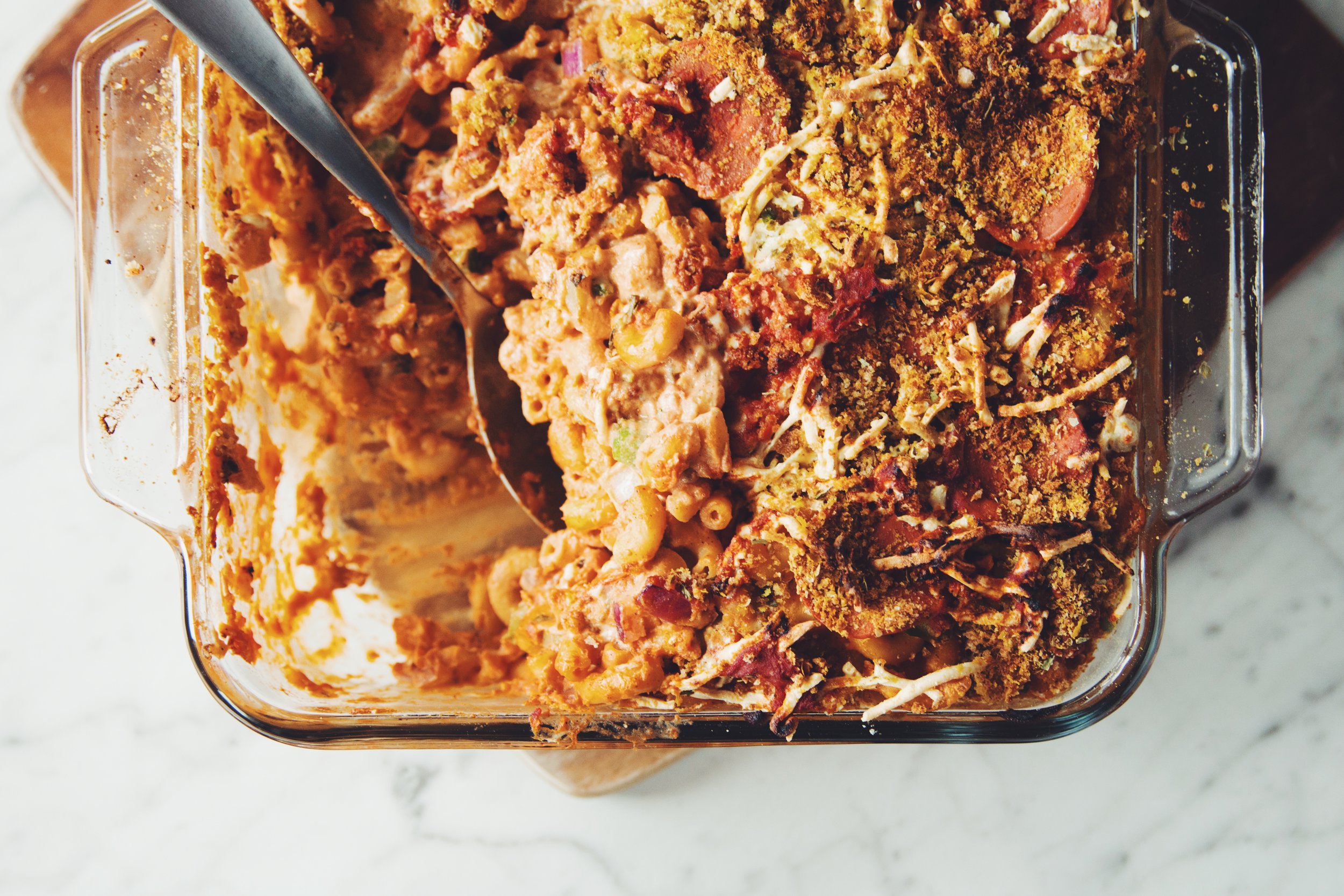 vegan pizza mac & cheese_hot for food