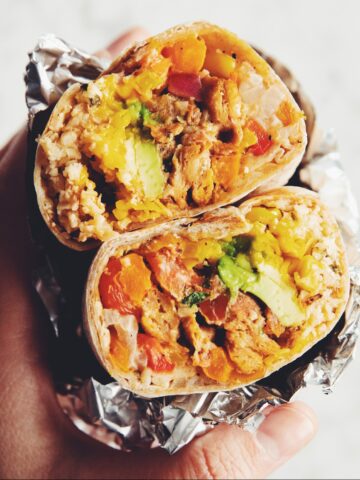 sheet pan vegan beef burritos_hot for food