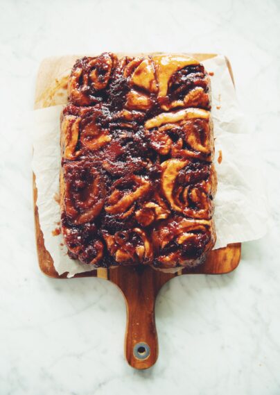 vegan strawberry caramel sticky buns original recipe hot for food