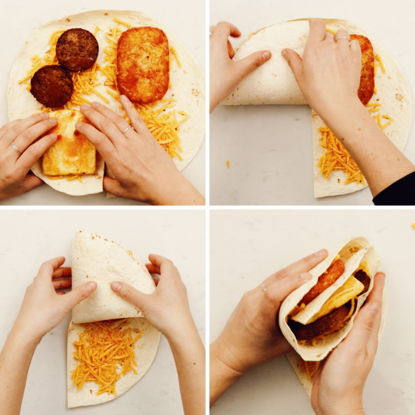 tiktok wrap hack breakfast