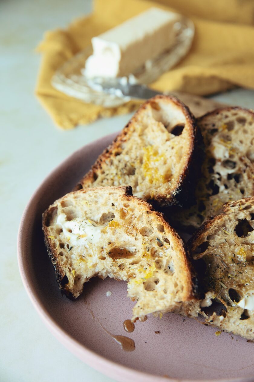 fancy buttered toast